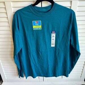 Youth Teal Long Sleeve Fruit of the Loom Tee